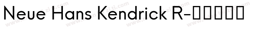 Neue Hans Kendrick R字体转换